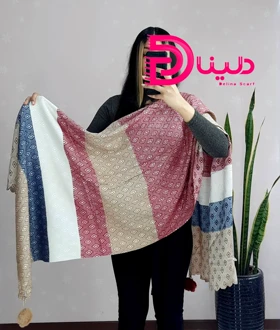 شال موهر دورو وارداتی منگوله‌دار