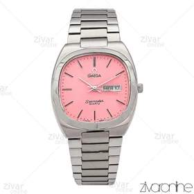 ساعت امگا سیمستر نقره ای صفحه صورتی 106257