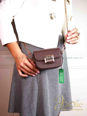 کیف دوشی زنانه مینی بگ min min کد K1119 (قهوه ای)