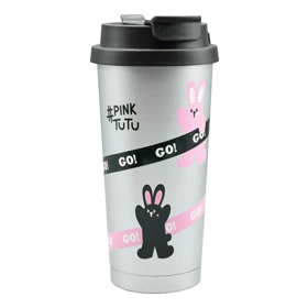 تراول ماگ دو حالته عروسکی مدل Pink TuTu ظرفیت 0.5 لیتر