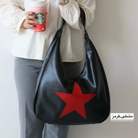 کیف زنانه بزرگ مدل آل استار (مشکی_قرمز)