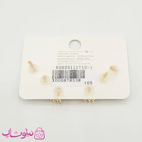 گوشواره میخی ژوپینگ مدل سه سوراخ (سه جفت)