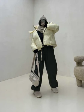 کاپشن کلاهدار 2 دکمه
