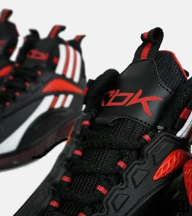 کفش کتانی ساق‌دار مشکی قرمز سفید Reebok Shaq Attaq