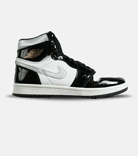 کفش کتانی مردانه و زنانه ساق‌دار مشکی سفید NIKE jordan 1