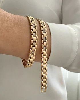 دستبند رولکس نگین‌دار ژوپینگ