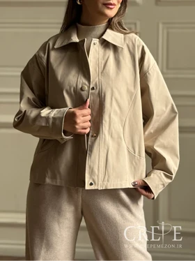 بارانی کوتاه جلو دکمه