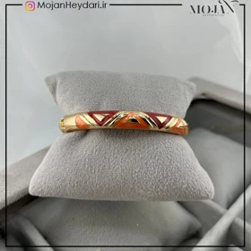 دستبند زنانه بنگل با طرح میناکاری شیک و ظریف کد bg10026