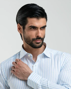 ام کی کالکشن پیراهن آستین بلند mk-1683-blue