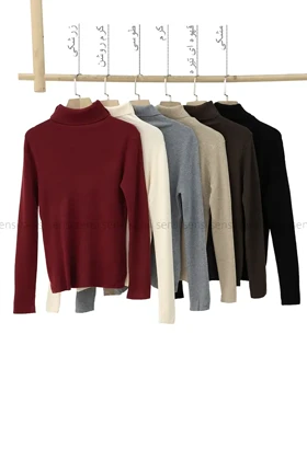 بلوز بافت یقه اسکی وارداتی کد1004588