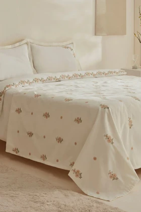سرویس روتختی دو نفره Karaca Home مدل Vanes پنبه - بژ
