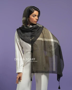 شال مشکی کرم مارک