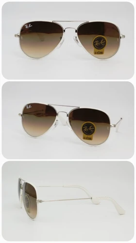 عینک آفتابی مردانه و زنانه ریبن Rayban Rb3026 ضد اشعه UV400 (فریم سفید ، عدسی‌ها قهوه ای)