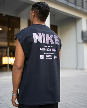 رکابی ورزشی وست NIKE NEW سرمه ای