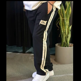 شلوار جاگر بگ بلنسیاگا پارچه گلکسی بغل نوار لوکس سفید کنفی