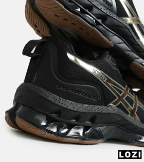 کفش کتانی مردانه مشکی طلایی ASICS GORETEX