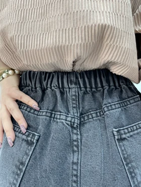 شلوار جین بگ زنانه کمر کش