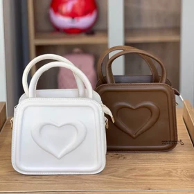 کیف دخترانه دستی دوشی طرح قلب