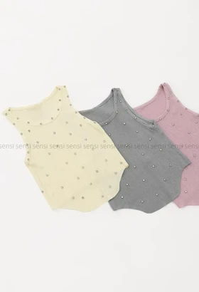 تاپ بافت نگین‌دار کد1004324