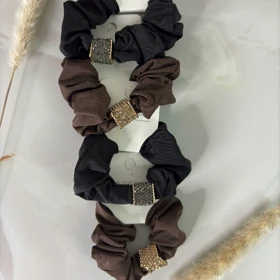 کش مو اسکرانچی نگین‌دار کد 2138