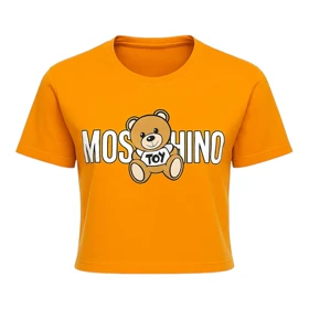 کراپ تیشرت آستین کوتاه زنانه مدل خرس کد PJ1196