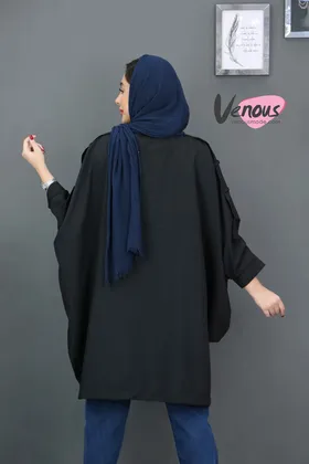 مانتو پانچ آستین بنددار