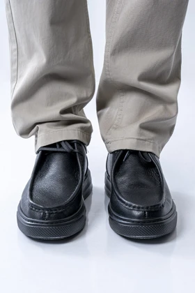 کفش کادیلاک چرم طبیعی یک رنگی مردانه