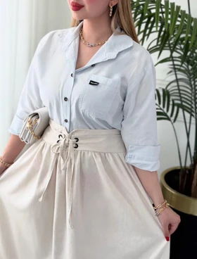شومیز غزل 0606 (آبی آسمانی)