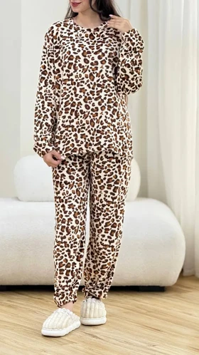 ست بلوز و شلوار پلنگی