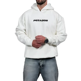 هودی پنبه سه نخ سفید مدل پگادور