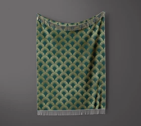 شال مبل ریش دار sofa shawl 344
