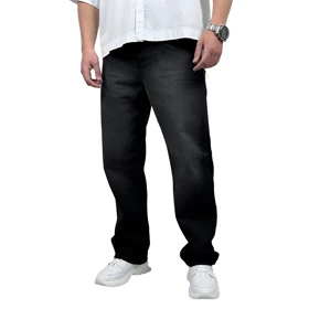 شلوار جین بگ مردانه مشکی مدل ساده