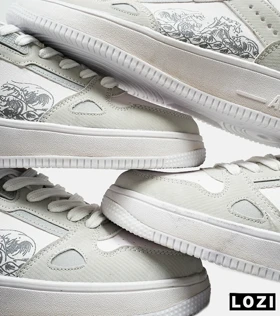 کفش کتانی مردانه طوسی سفید NIKE AirForce Draw
