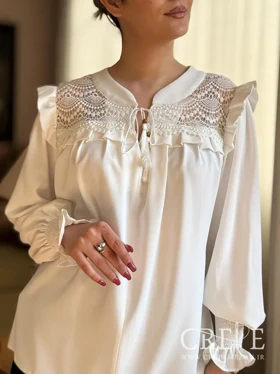 شومیز مجلسی یقه گره‌ای