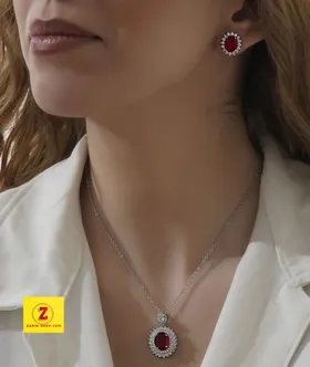 نیمست نگینی زنانه طرح طلا