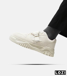 کفش کتانی بگ دار مردانه و زنانه کرم BERSHKA