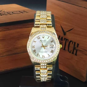 ساعت مچی زنانه رولکس دیت جاست Datejust با موتور کوارتز ژاپن و قفل پروانه ای کد 5