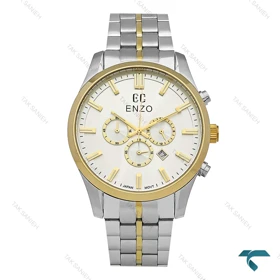 ساعت مردانه انزو EC-3122 دورنگ طلایی سه موتوره اورجینال Enzo-8769-G