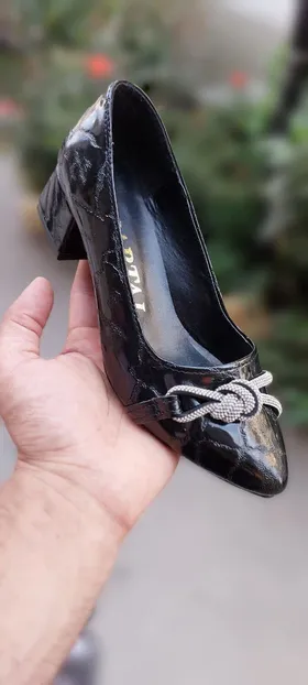 کفش مجلسی ورنی زنانه نگینی S15