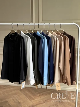 شومیز ساتن جلو دکمه