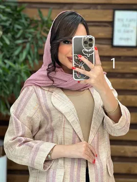 مانتو کتی راه راه جلو باز