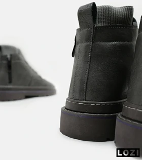نیم بوت چرمی مردانه طوسی Timberland