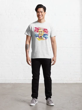 تیشرت لانگ ورزشی آژاکس تیشرت لانگ Ajax طرح Van De Beek in Pop Art