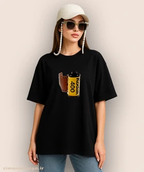 تیشرت لش مردانه و زنانه نوستالژی طرح فیلم نگاتیو