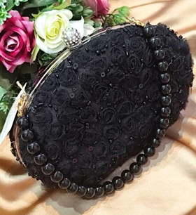 کیف مجلسی زنانه مدل آیوری مشکی