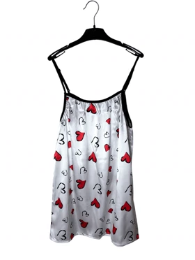 پیراهن ساتن طرح قلب 257