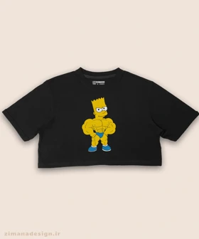 کراپ زنانه طرح سیمپسون بدنساز کد 1059