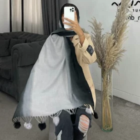 شال پاییزه دو رنگ