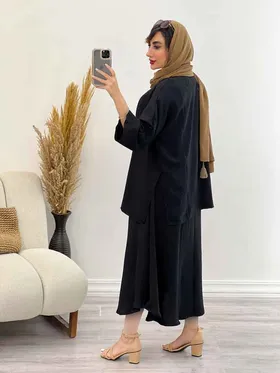 ست پیراهن دو تکه پولک دوزی