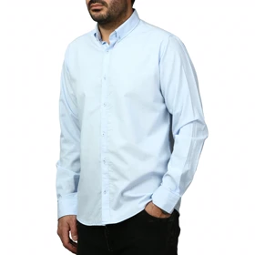 پیراهن آستین بلند لینن مردانه مدل 6105915